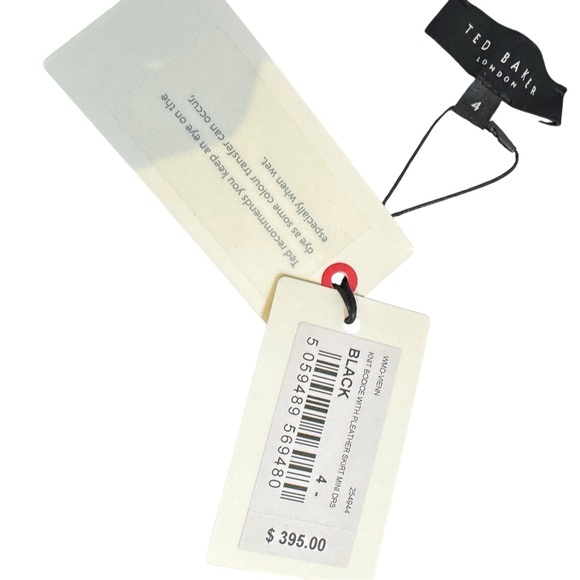 Ted Baker puff sleeve mini dress.  Long sleeve.  ted baker size 4. Us Size 10-12 - Picture 14 of 15